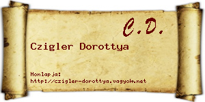 Czigler Dorottya névjegykártya